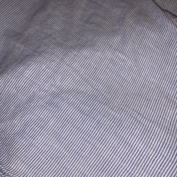 Brandy Melville Blue and White Pinstripe Wrap Top - Picture 3 of 3